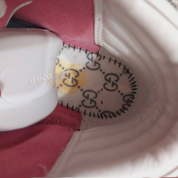 Authentic Gucci Pink Suede High Top Sneakers 36 EU / 5.5 US - Picture 8 of 16